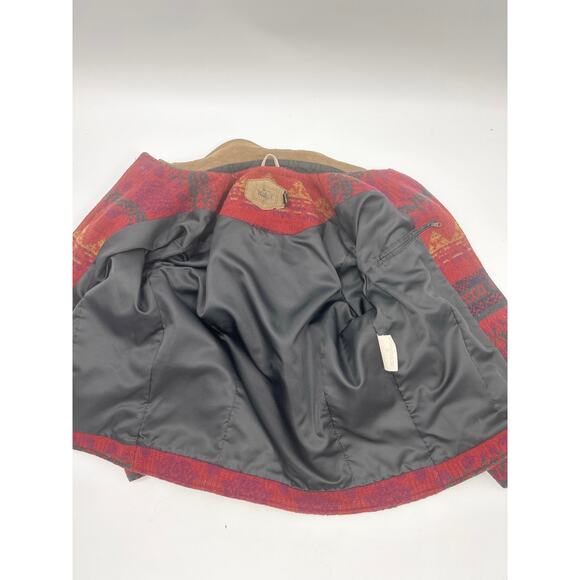 Vintage Woolrich Floral Wool Barn Coat Jacket Blanket Chore L Made In USA - Picture 6 of 10